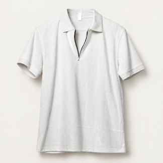 Arctic Texture Zip Polo