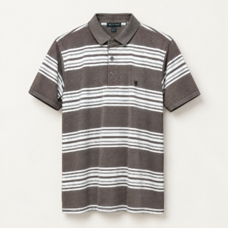 Mocha Horizon Stripe Polo