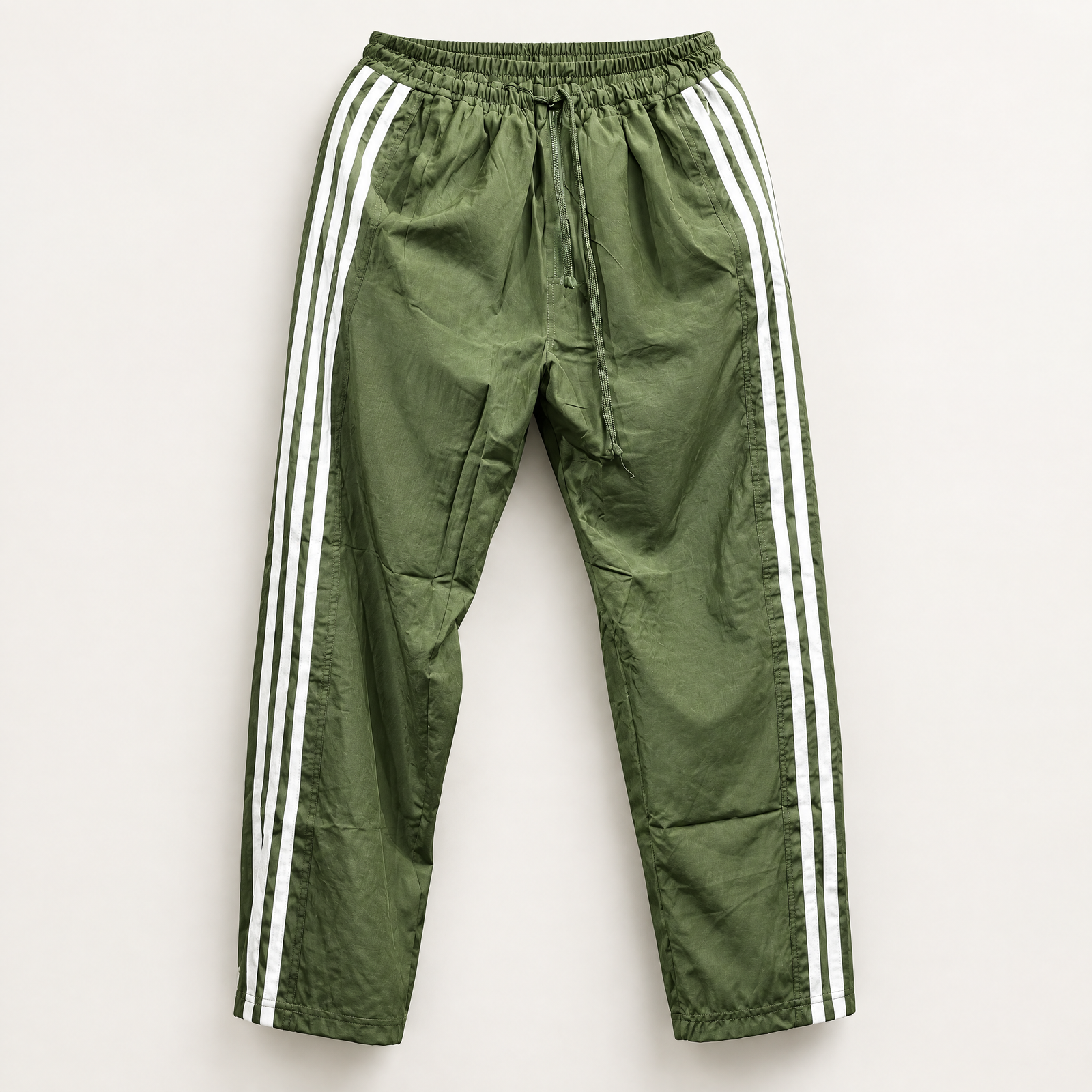 Olive Stride Snap Track Pants