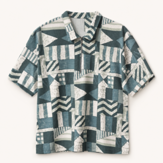 Aqua Mosaic Polo