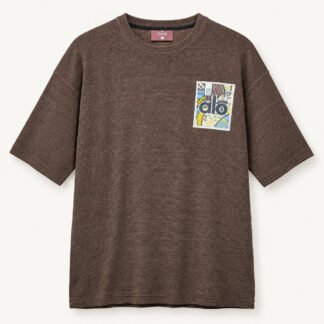 Mocha Mosaic Textured Tee