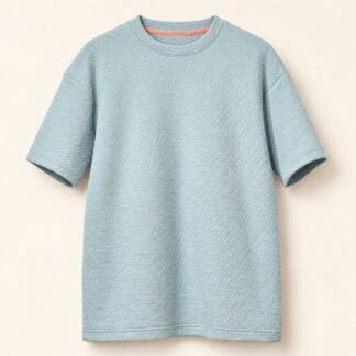Mist Blue Textured Tee
