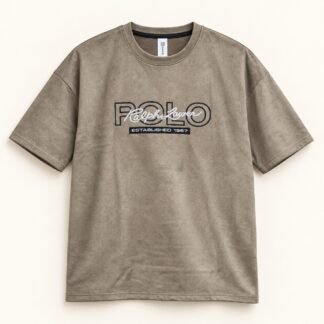 Taupe Heritage Lettering Tee