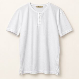 White Henley Tee