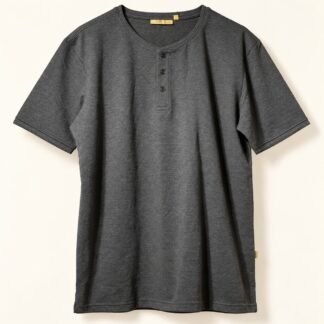 Charcoal Henley Tee