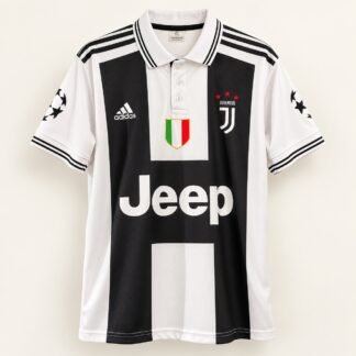 Black White Football Polo