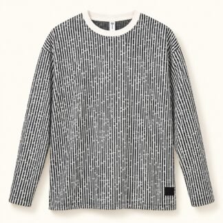 Monochrome Vertical Stripe Long Sleeve