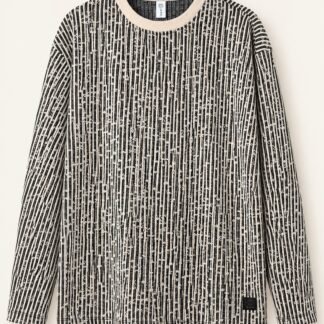 Ivory Vertical Texture Long Sleeve