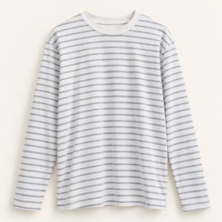 White Grey Stripe Long Sleeve
