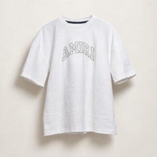 White Outline Lettering Tee