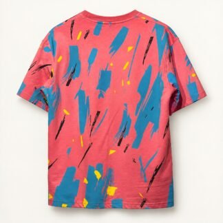 Coral Abstract Print Tee